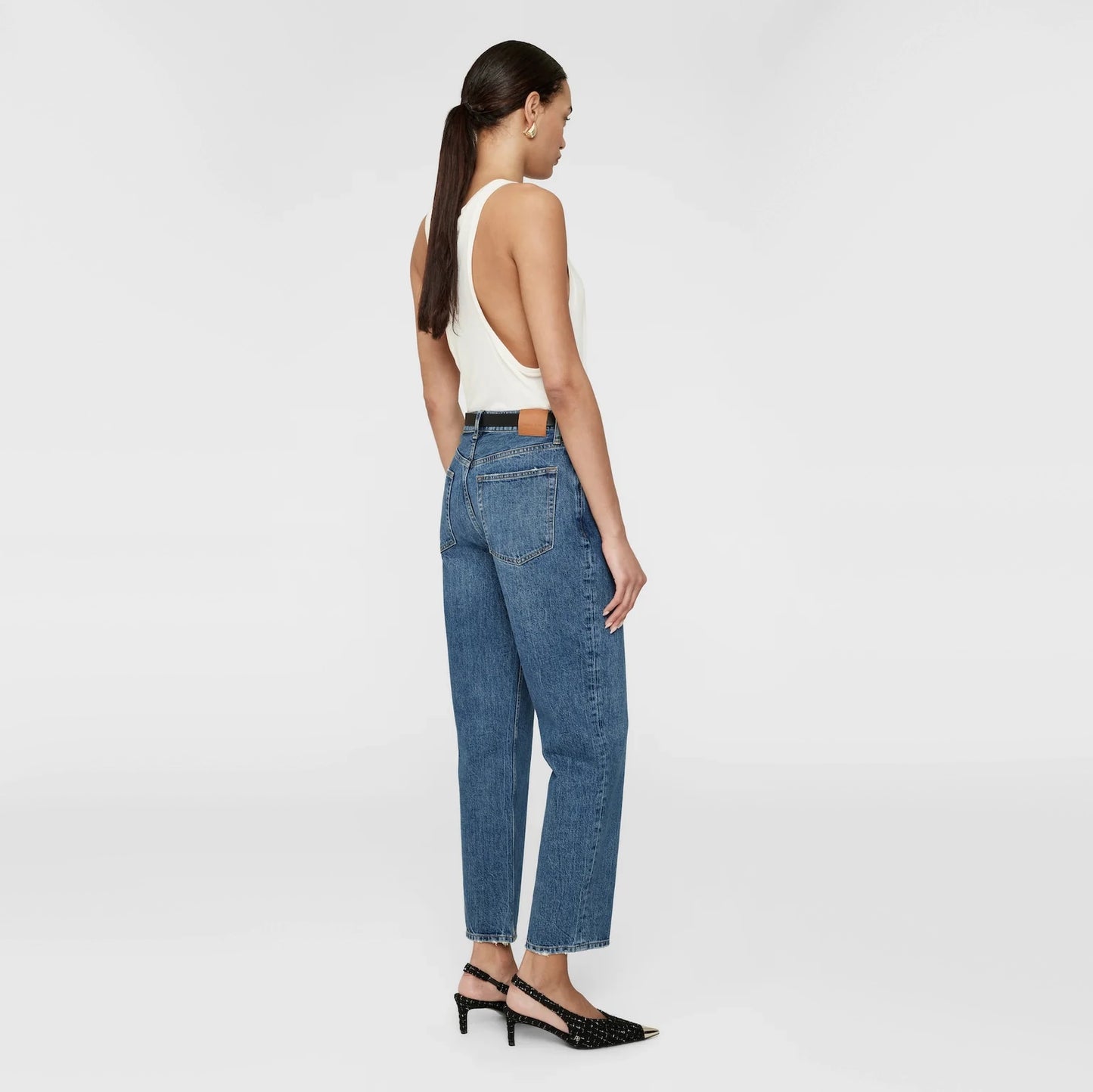 Anine Bing "Benson" Jeans in Blue, size 28