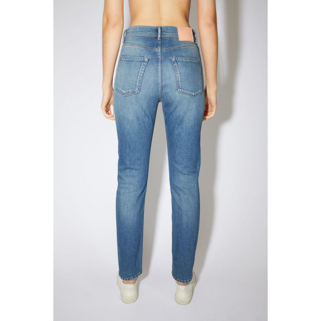 Acne "Melk" Slim Jean in Mid Blue, size 26