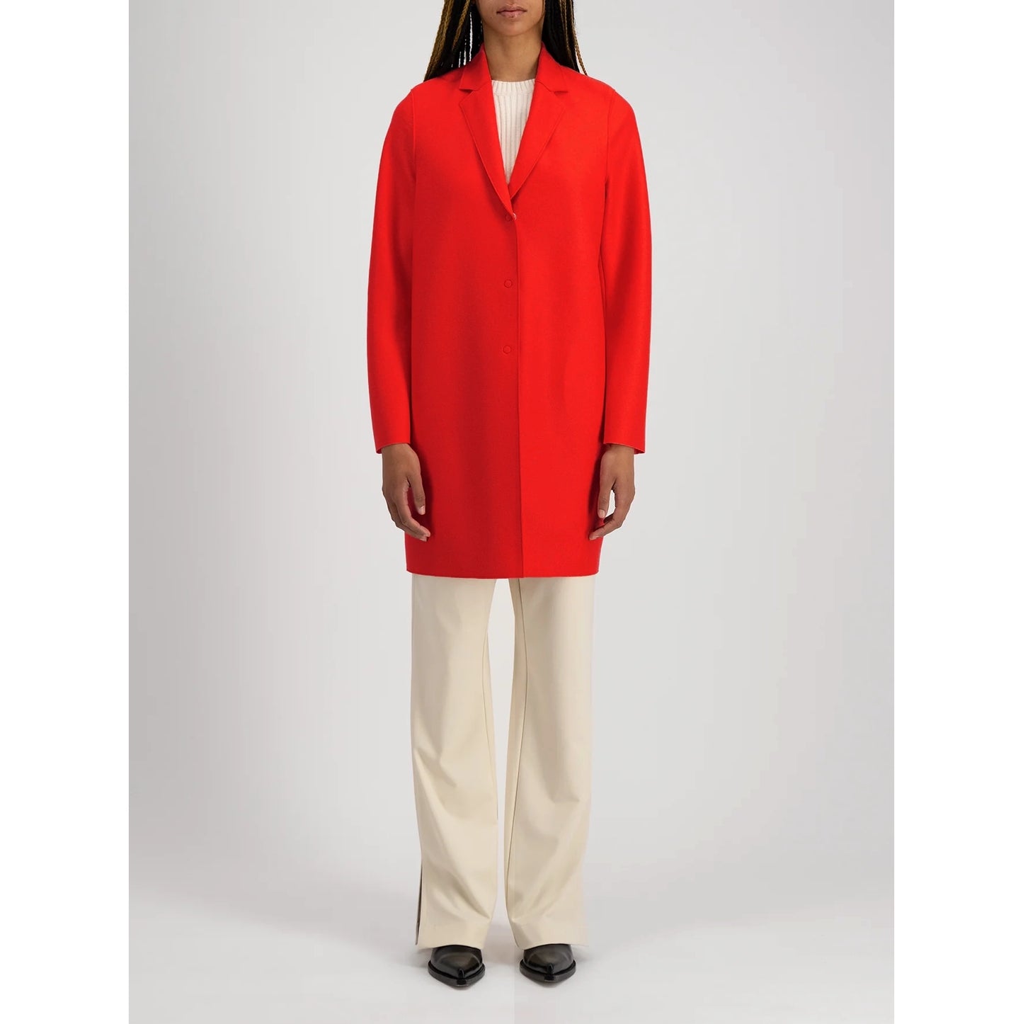 Harris Wharf Cocoon Coat in Red, size 44IT (S/M ish)