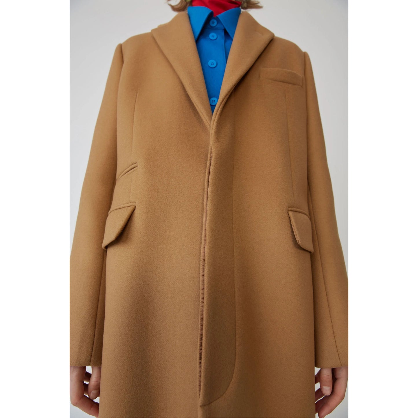 Acne Single Breasted Coat in Camel, size 36 (Fits like size Small)