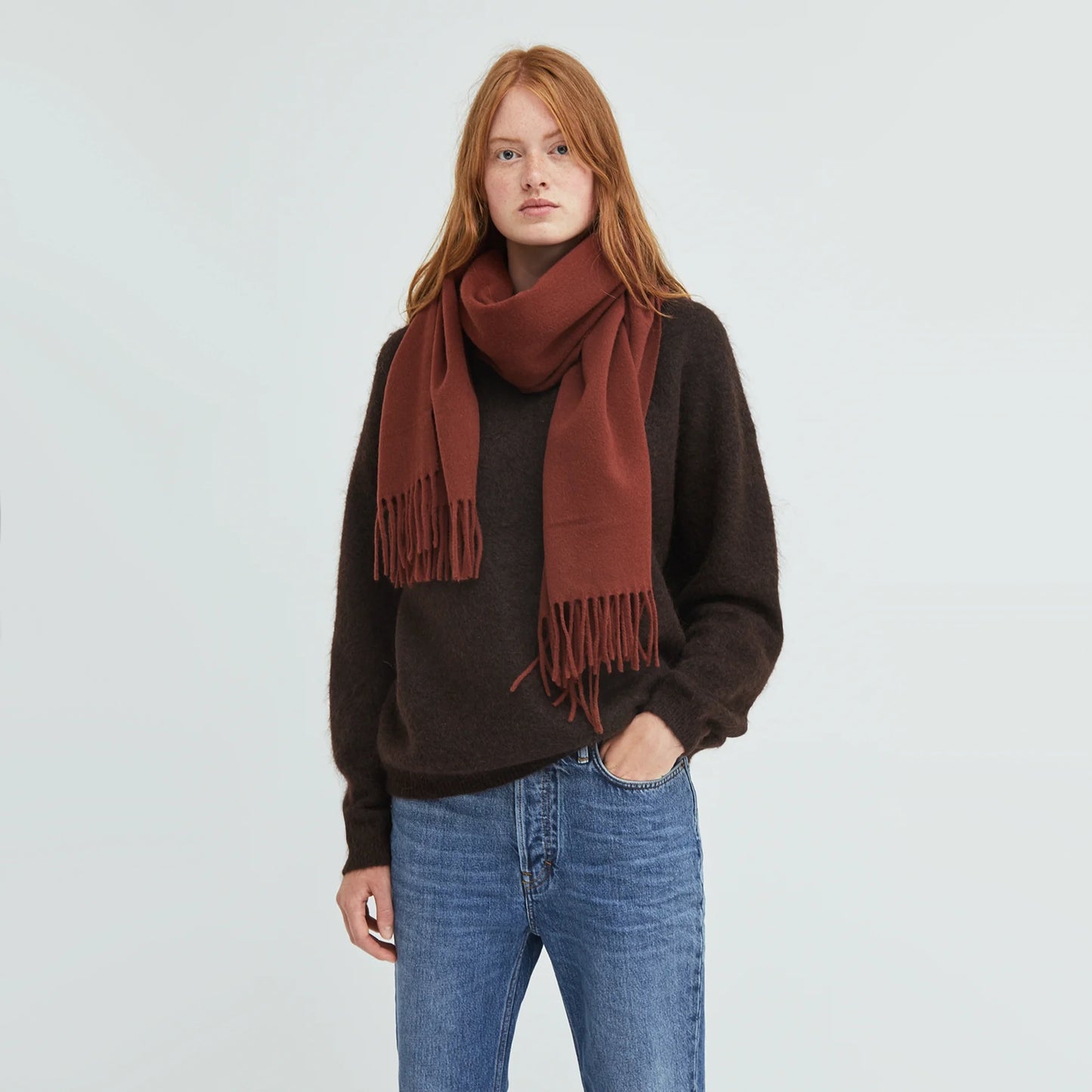 Acne Studios "Canada New Narrow" Scarf in "Brown"