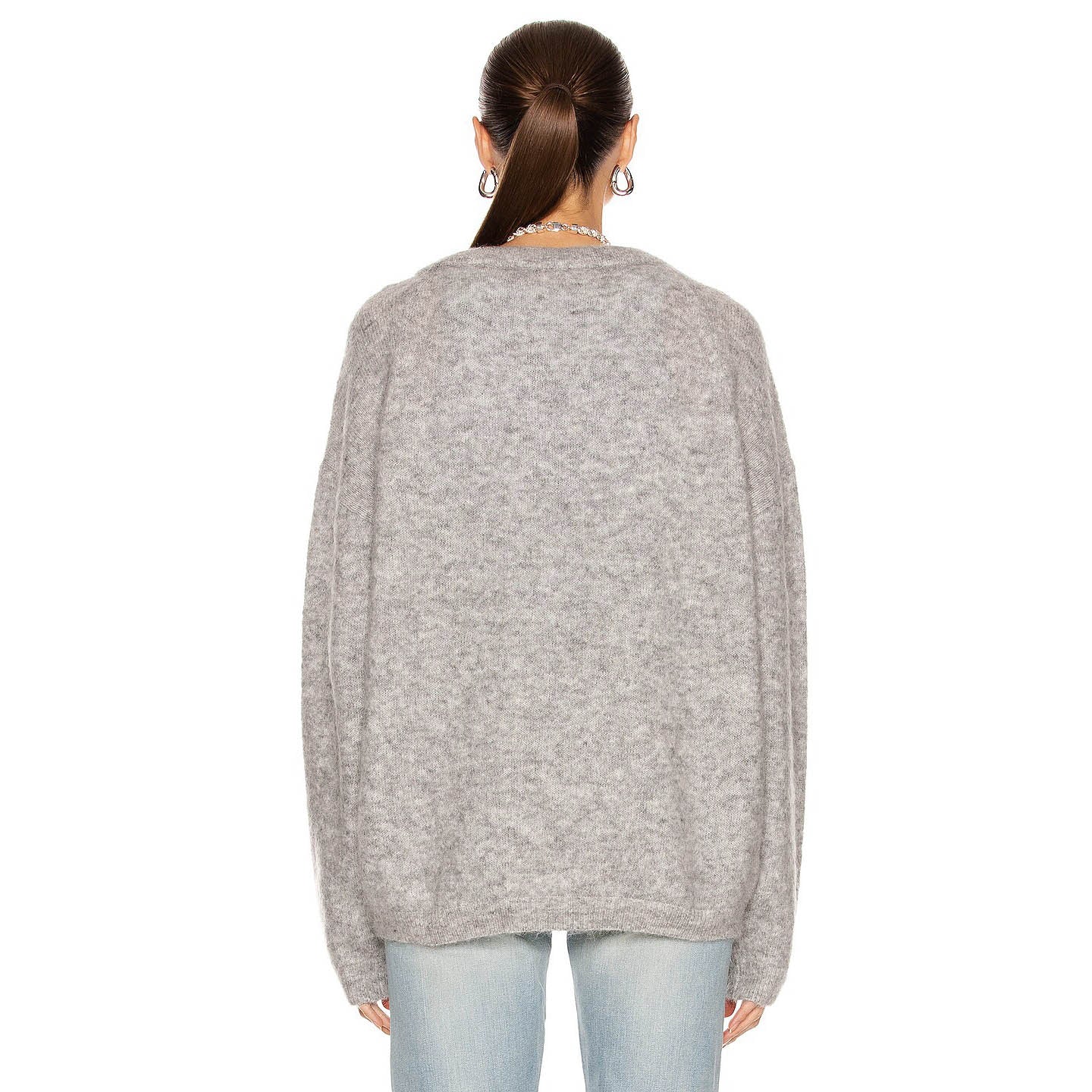 ACNE "Dramatic Mohair" Sweater in Grey, size Small