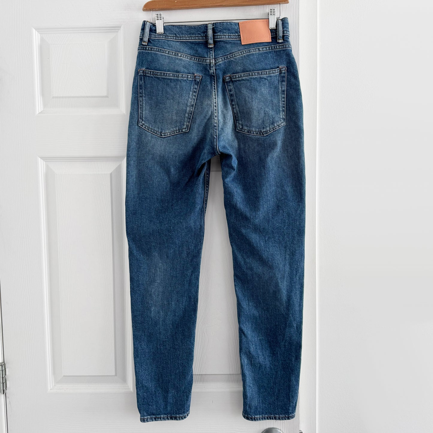 Acne "Melk" Slim Jean in Mid Blue, size 26