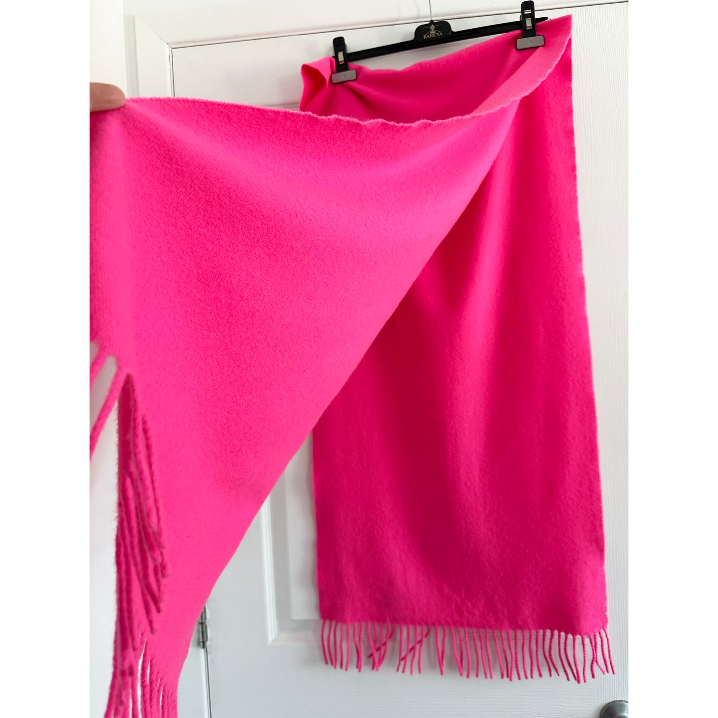 Acne Wool Scarf in Hot Pink
