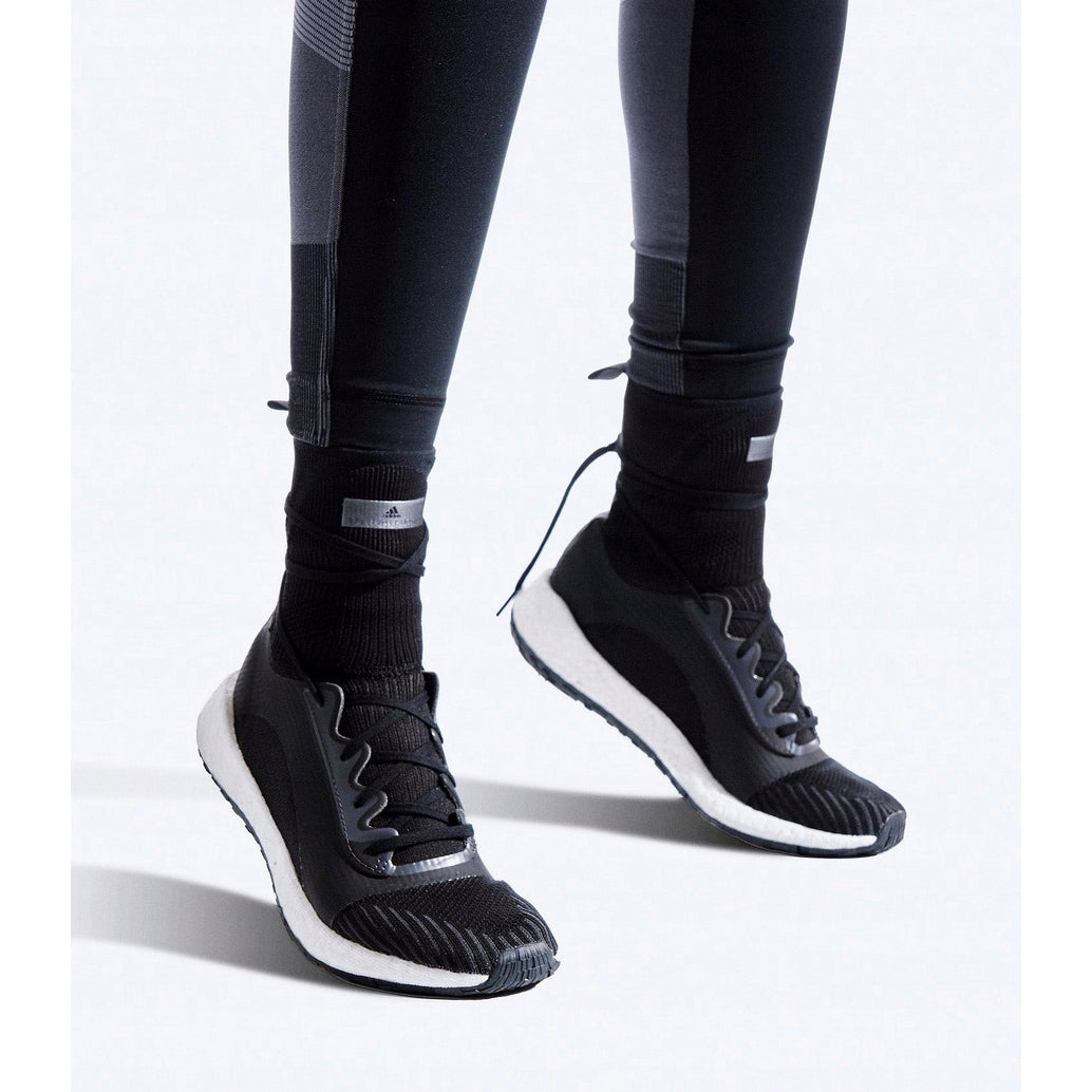 Adidas x Stella McCartney "Pulseboost" Sock Sneakers in Black, size 9