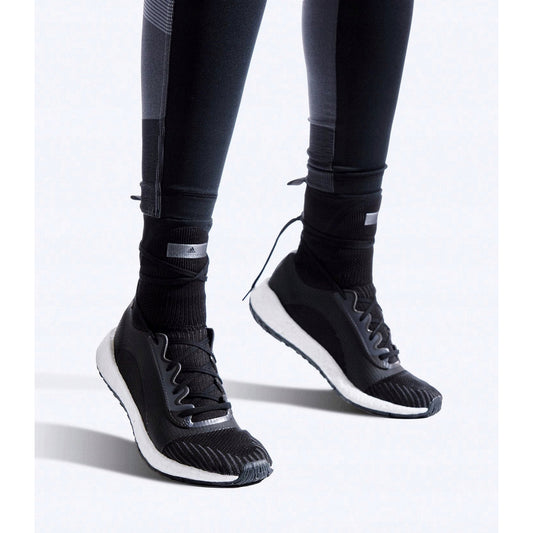 Adidas x Stella McCartney "Pulseboost" Sock Sneakers in Black, size 9
