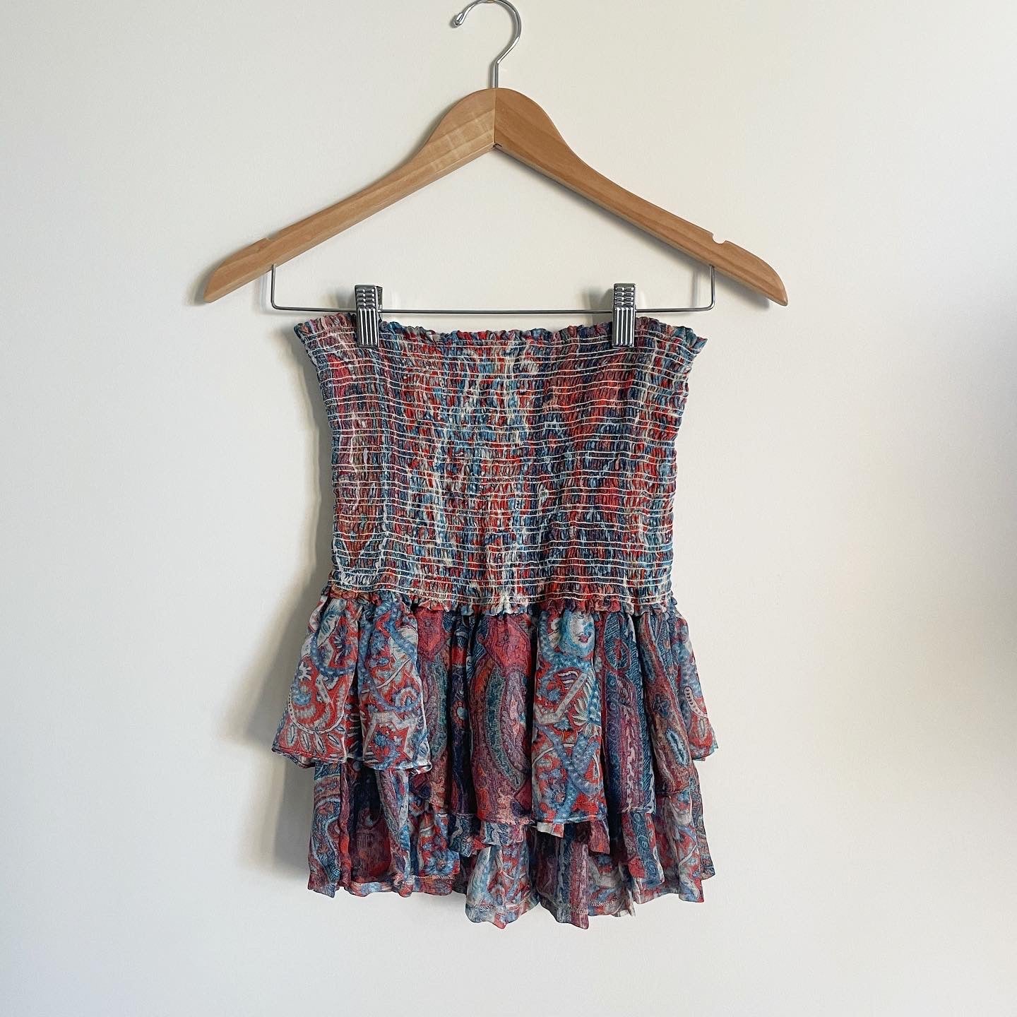 Mini-jupe en soie imprimée cachemire « Silea » Isabel Marant, taille 38. Taille comme une taille 2