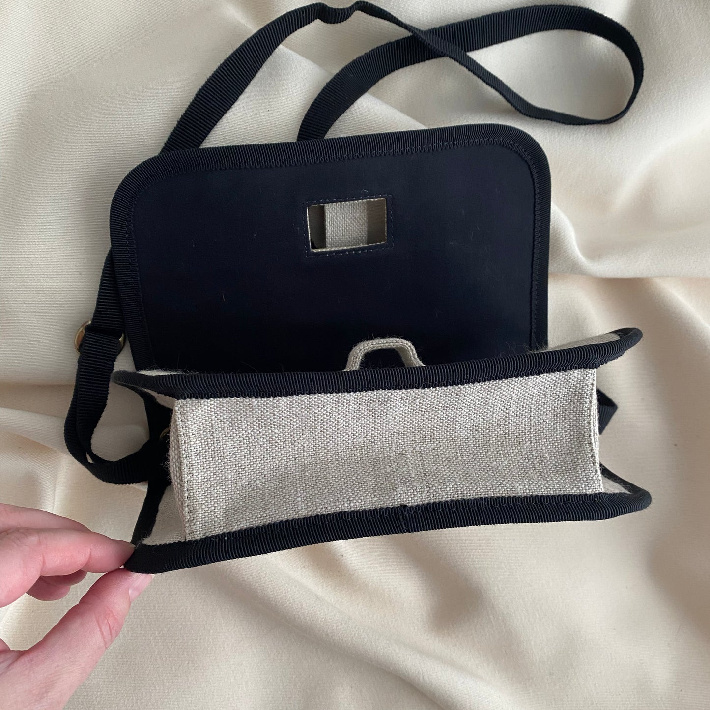 Anne Grand-Clement Linen Shoulder Bag