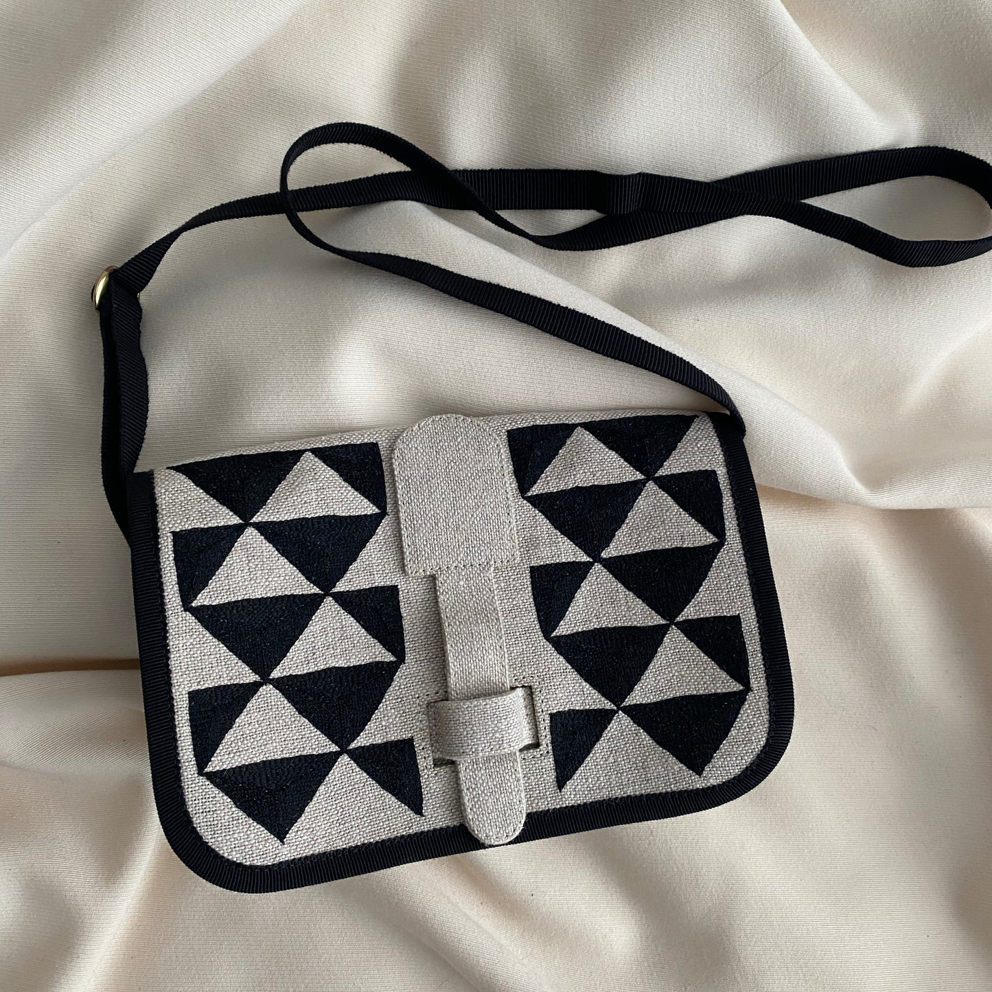 Anne Grand-Clement Linen Shoulder Bag