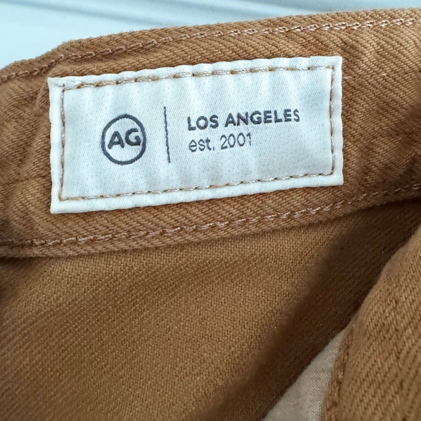 AG "Hattie Crop" Barrel Leg Jean in "Ginger", size 28