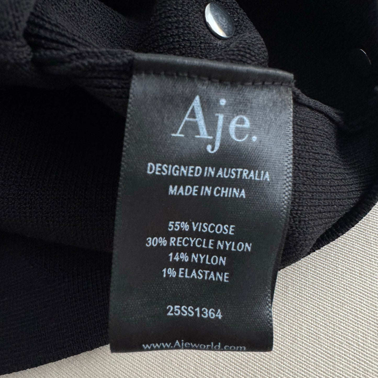 AJE "Leah" Knit Halter Top in Black, Size Small