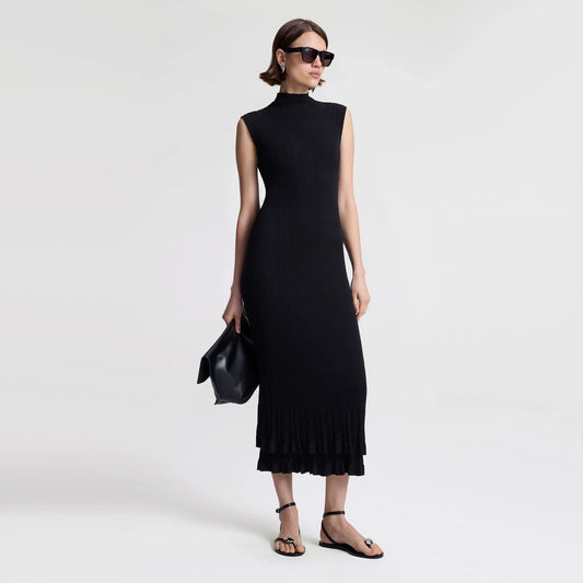 A.L.C. "Kennedy" Knit Midi Dress in Black, size Small