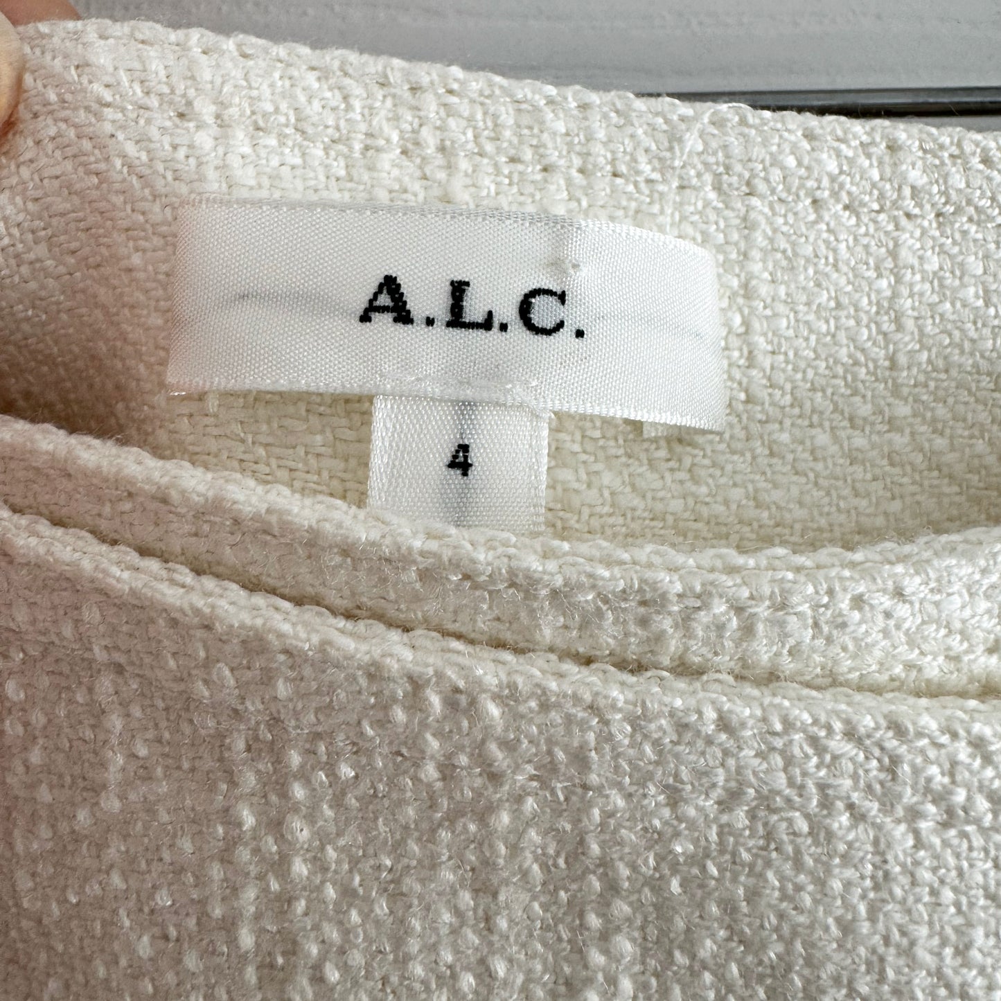 A.L.C. "Amelie" Fringe Trim Wrap Skirt in Ivory, size 4