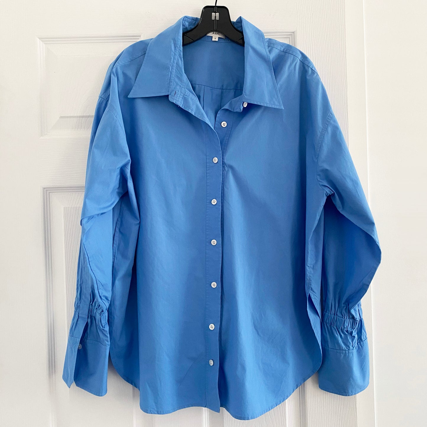 A.L.C. "Monica" Blue Poplin Shirt, size 4 (fits oversize!!)