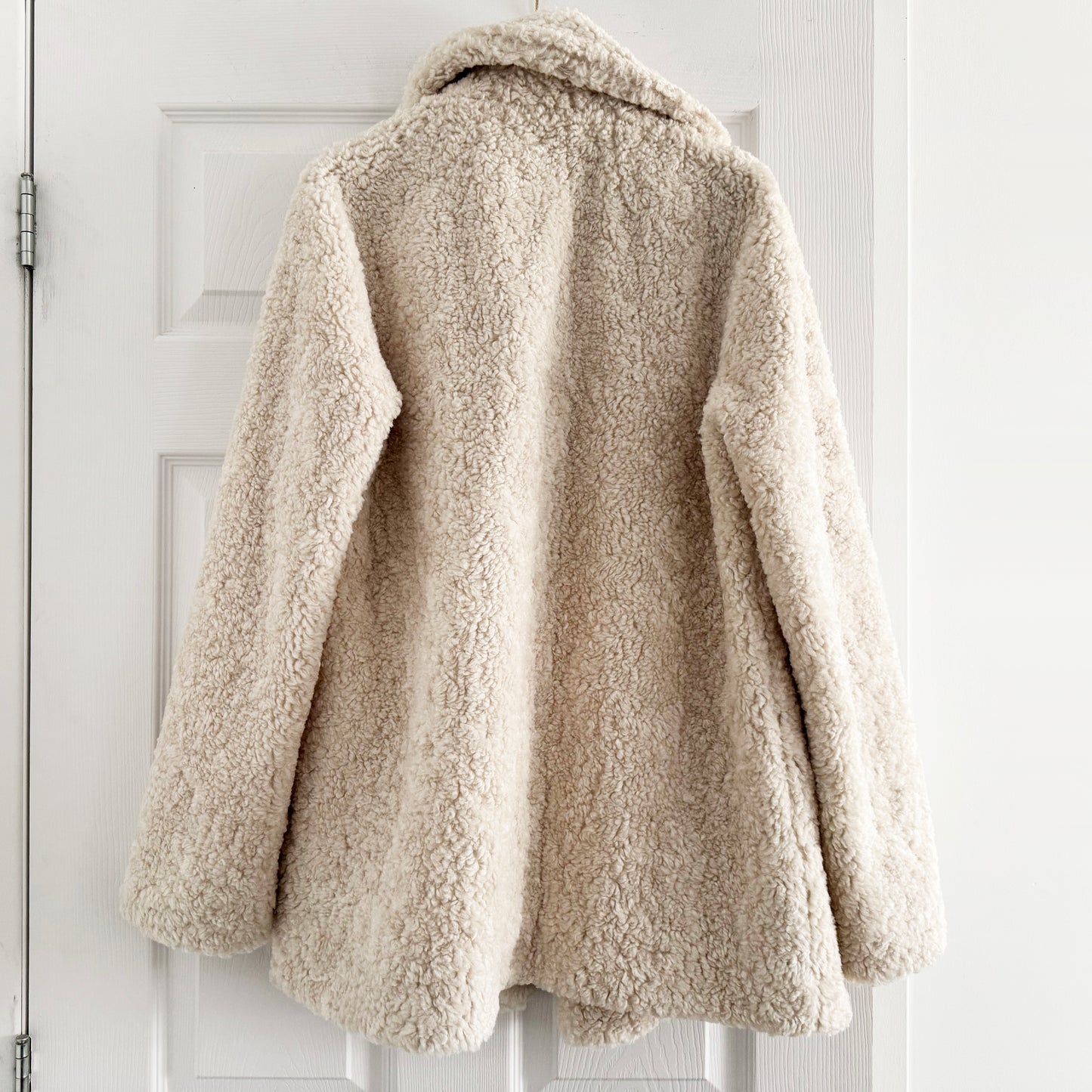 A.L.C. "Stone" Faux Fur Teddy Jacket in Ivory, size Small