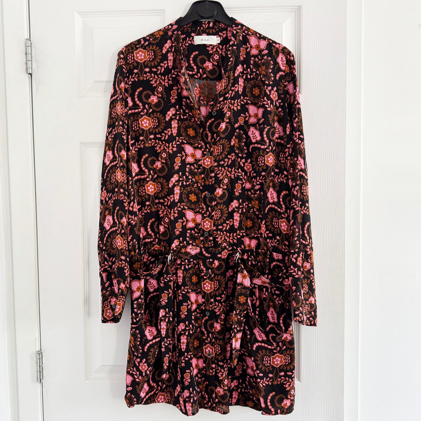 A.L.C. Silk Paisley Sacha Floral Dress, Size 10