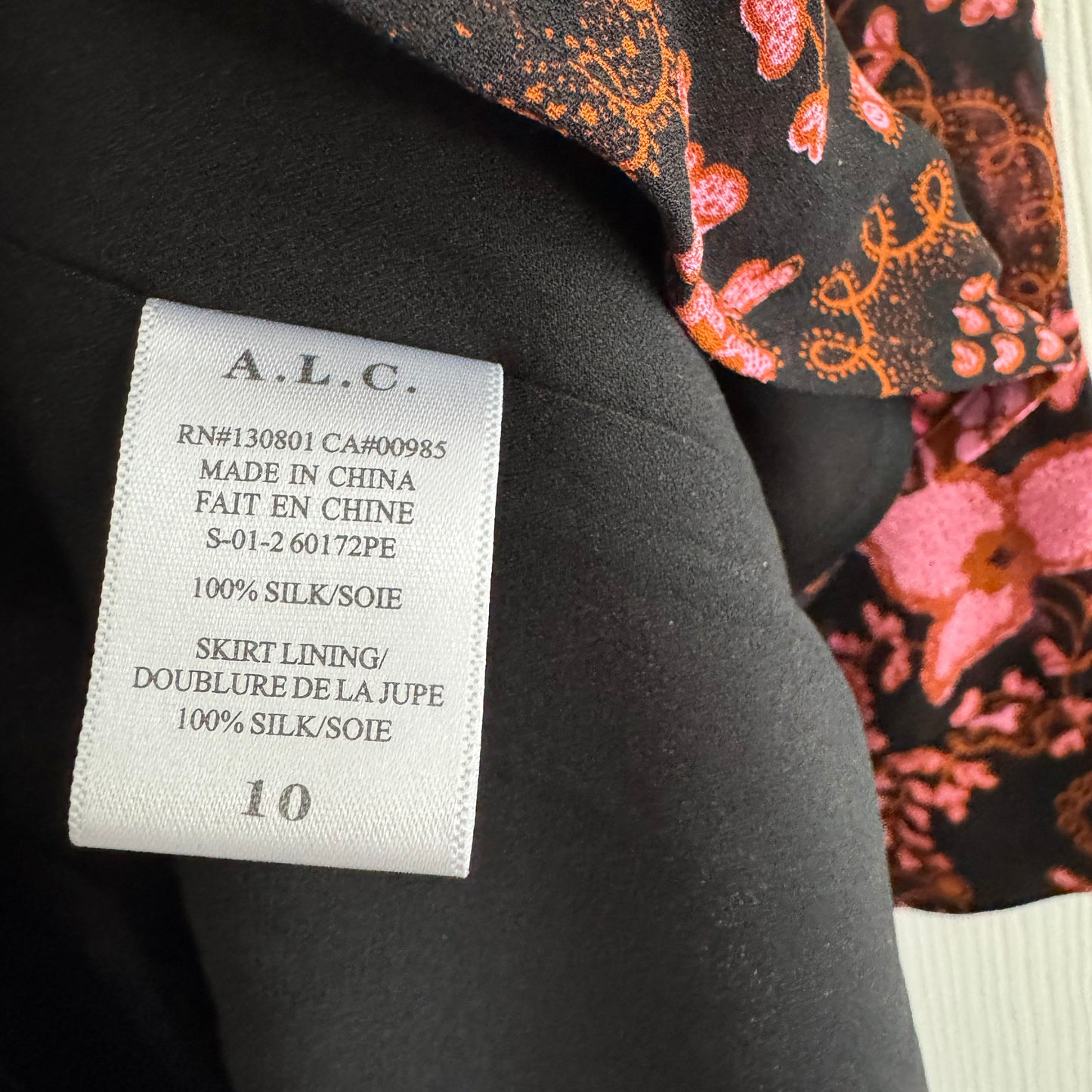 A.L.C. Silk Paisley Sacha Floral Dress, Size 10