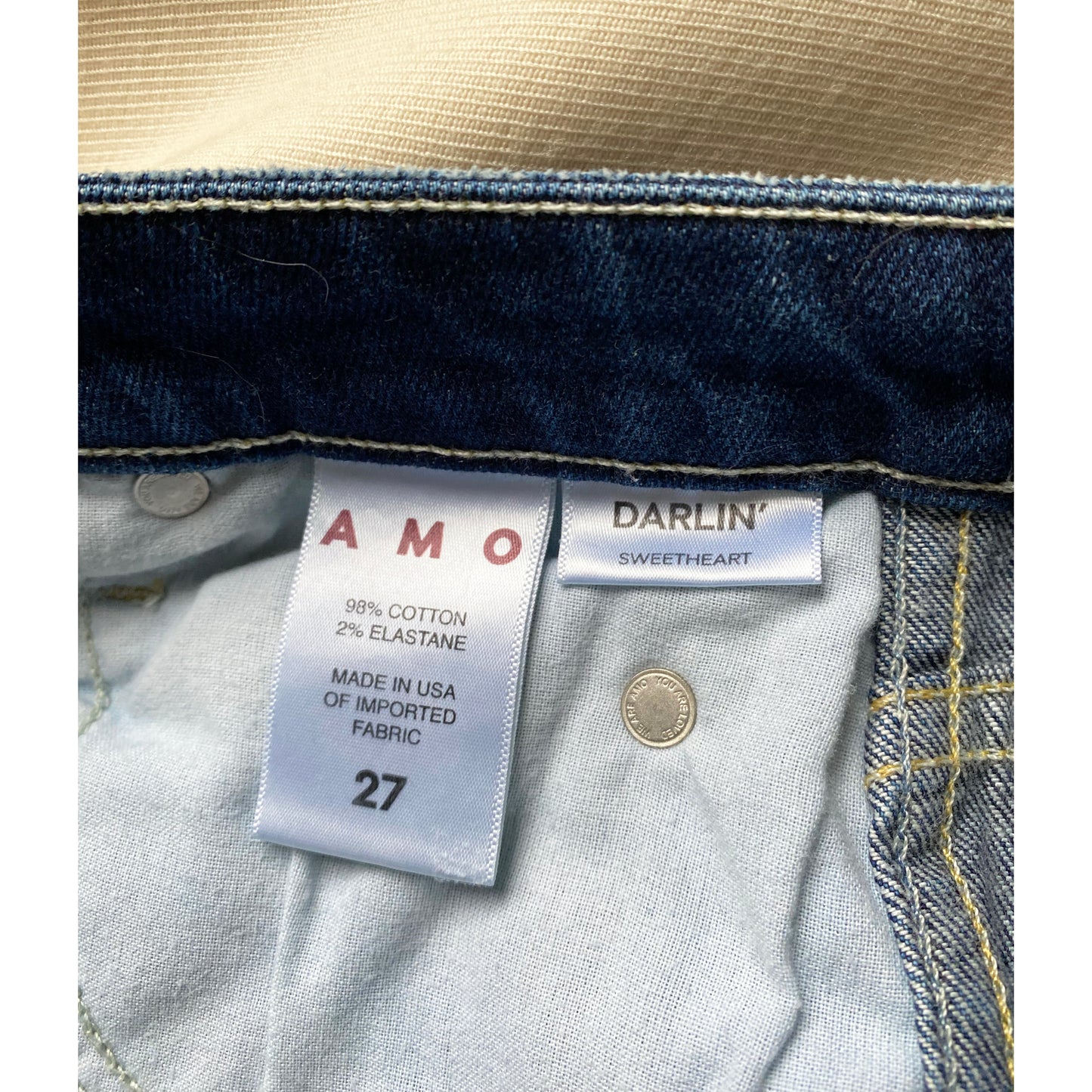 Jean skinny AMO « Darlin » bleu « sweetheart », taille 27