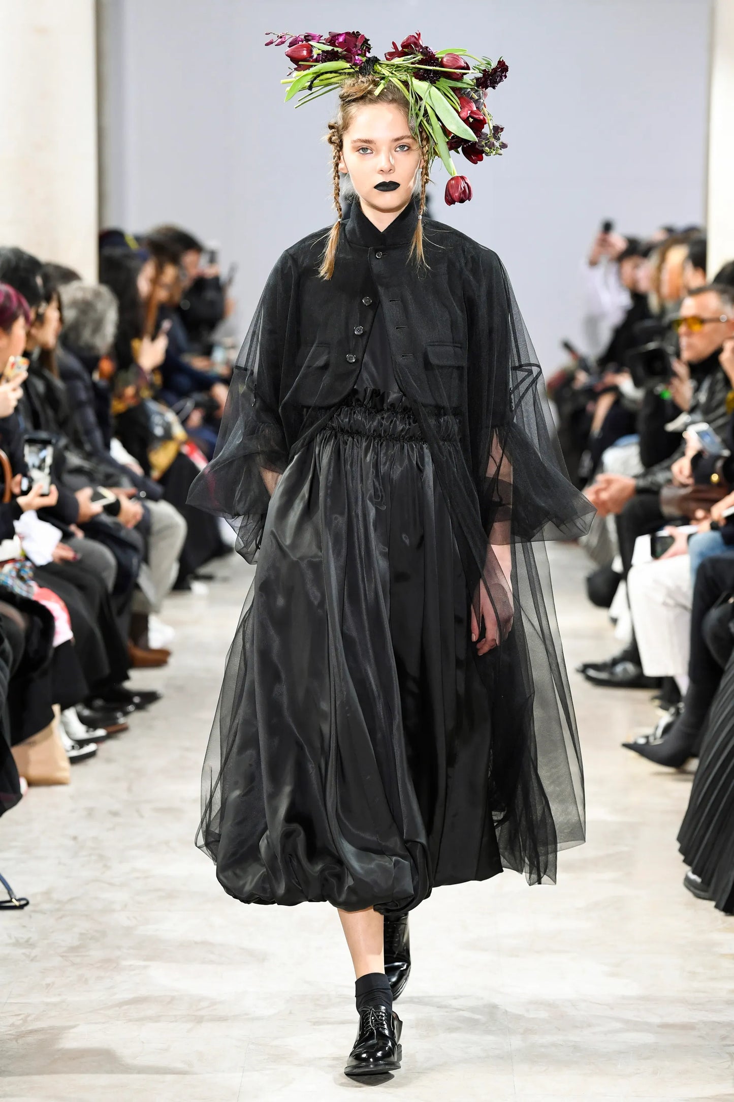 Noir by Kei Ninomiya Gathered Waist Dress in Black, size Small