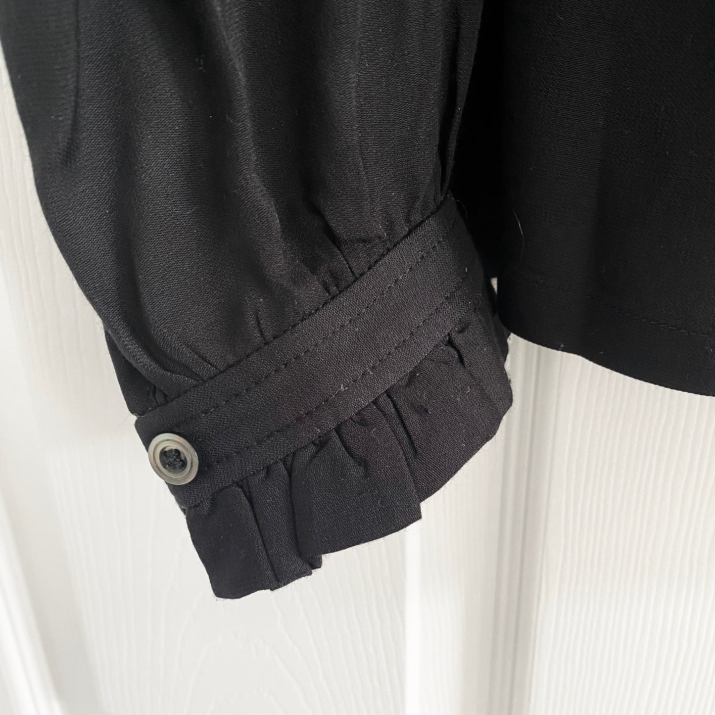 A.P.C. "Evren" Long Sleeve Blouse in Black, size 38 (size 6)