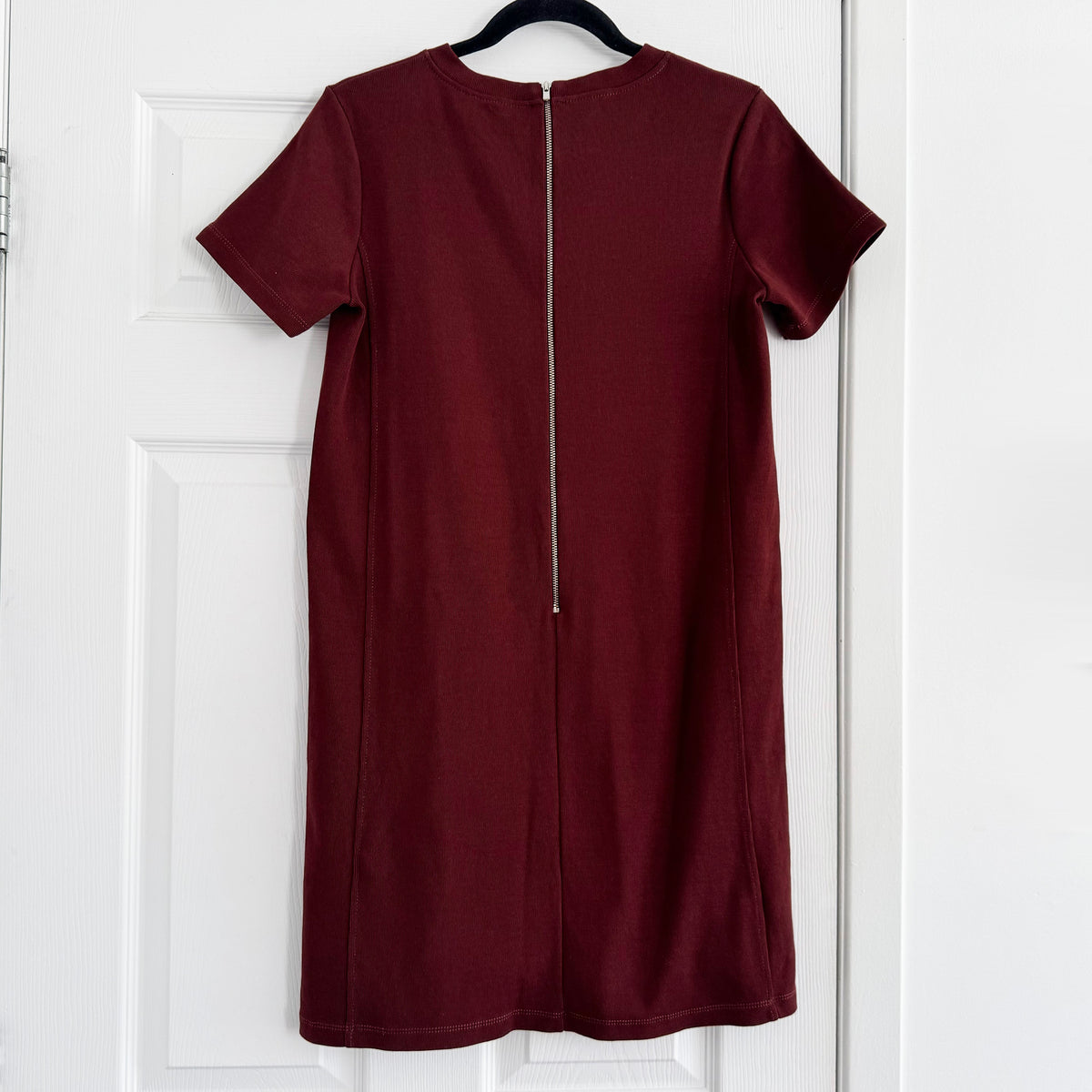 A.P.C. "Shae" Tee Shirt Dress in Burgundy, size Medium