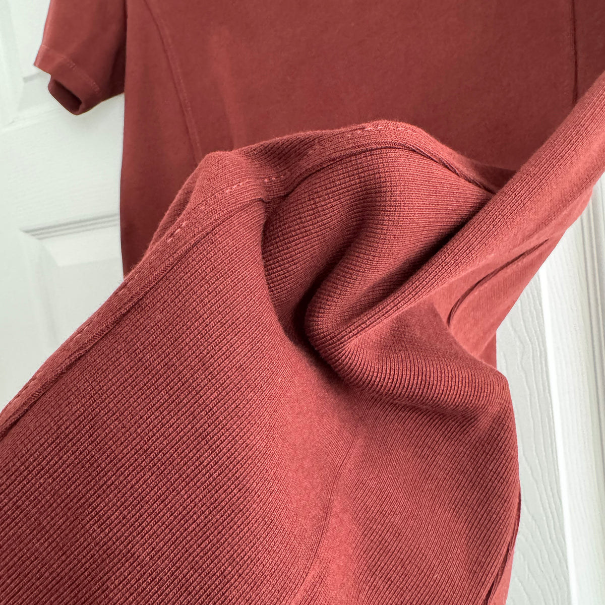 A.P.C. "Shae" Tee Shirt Dress in Burgundy, size Medium