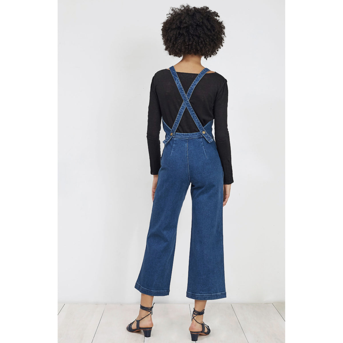Apiece Apart "Carmen" Denim Overalls in Blue, size 4