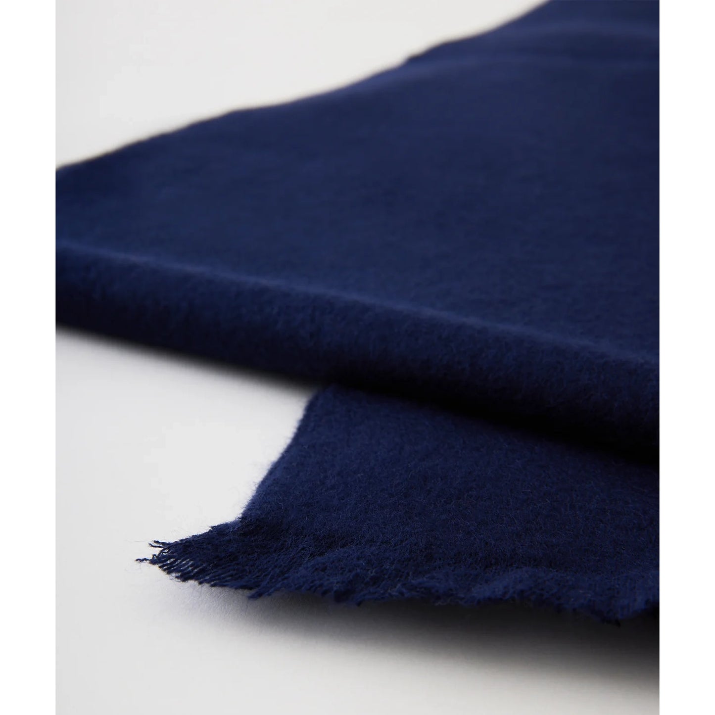 Tibi Wool Cashmere Fringe Scarf in Navy Blue