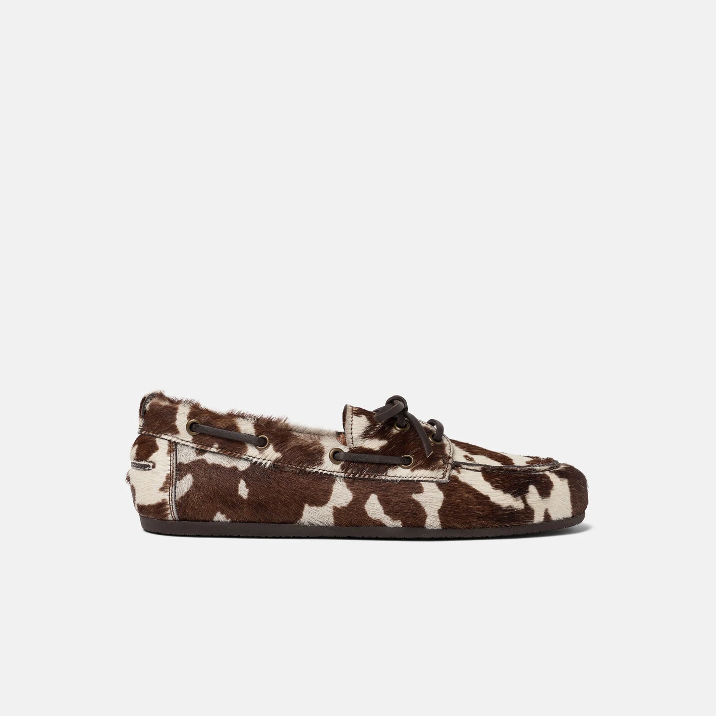 Scarosso "Avery" Cow Print Loafers, size 40