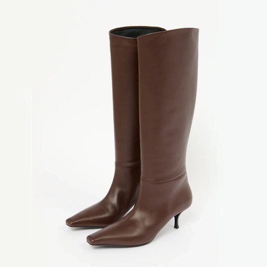 Neous "Rami Tubo" Knee-High 50mm Boots in Dark Brown, size 7