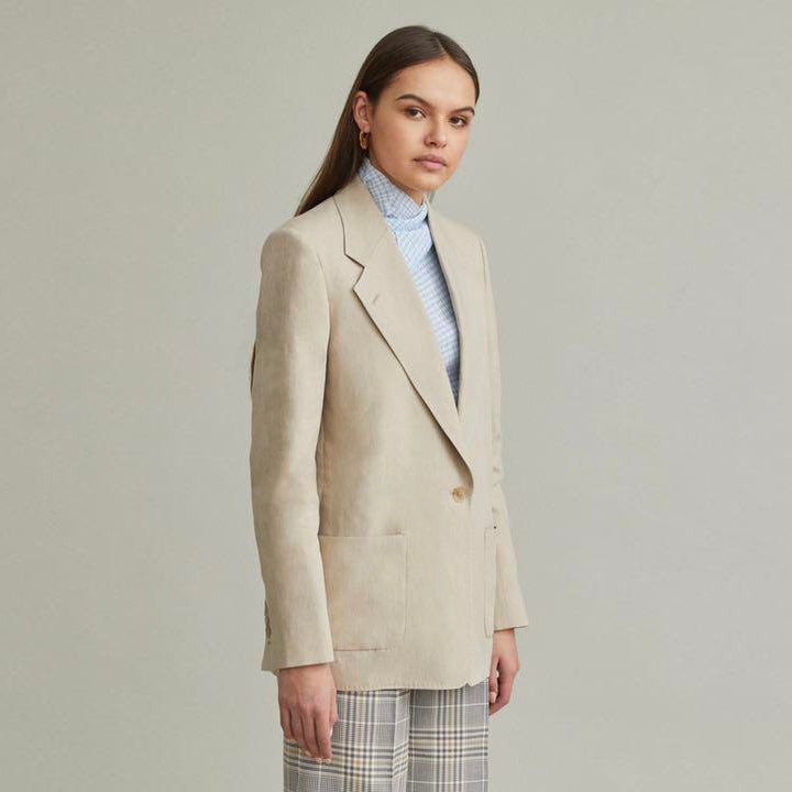 Blazer en lin beige « Jana » Acne Studios, taille 34 (convient comme une taille 2)