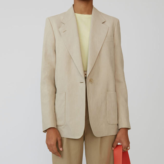 Acne Studios “Jana” tan linen blazer, size 34 (fits like a size 2)