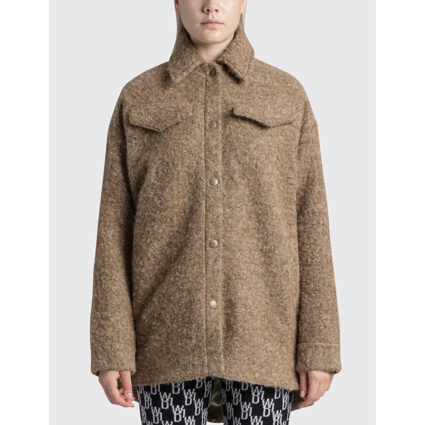 Acne Boucle Wool Shirt Jacket, size 34 (size small)