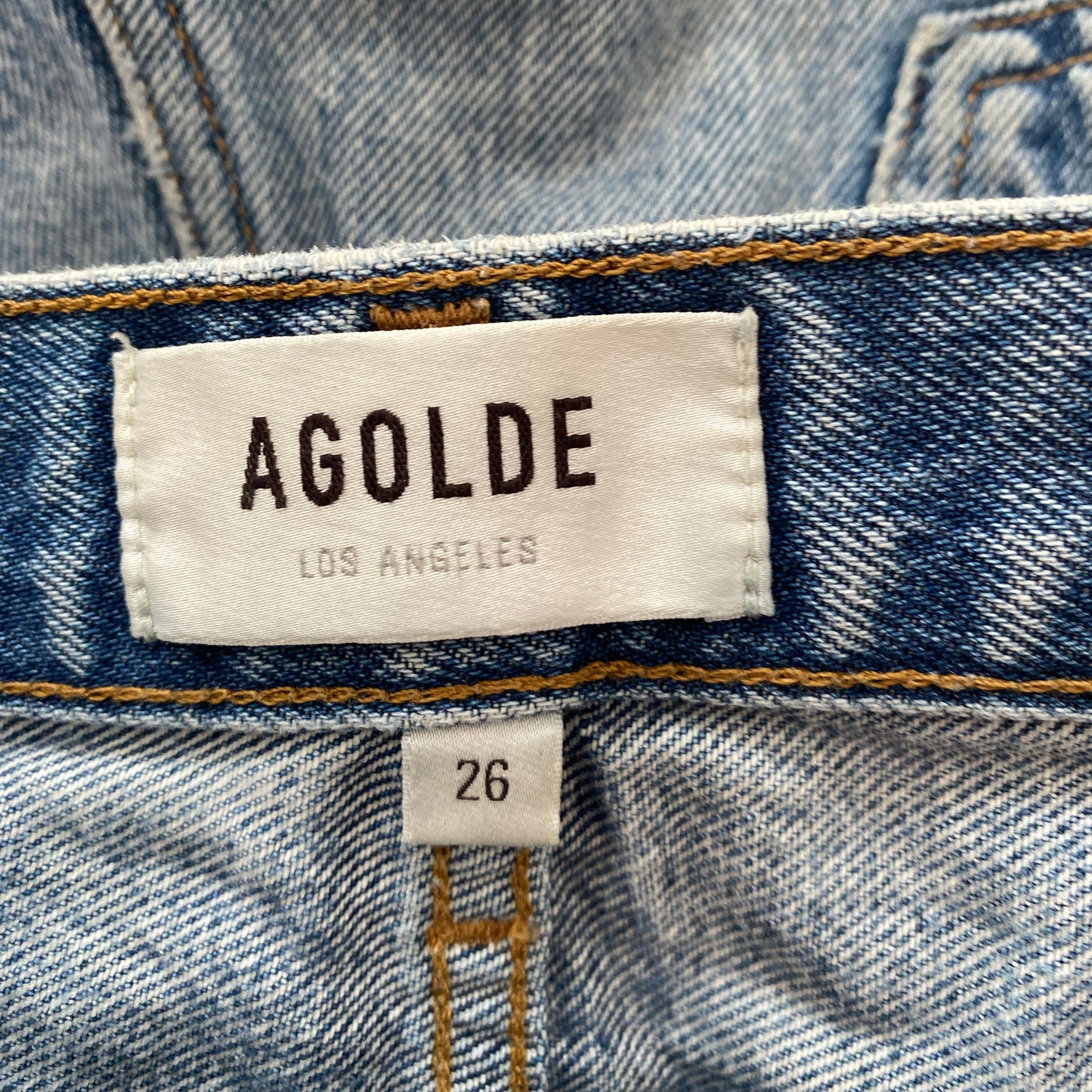 AGOLDE "Parker Long" Jean Shorts in "Wheel", size 26