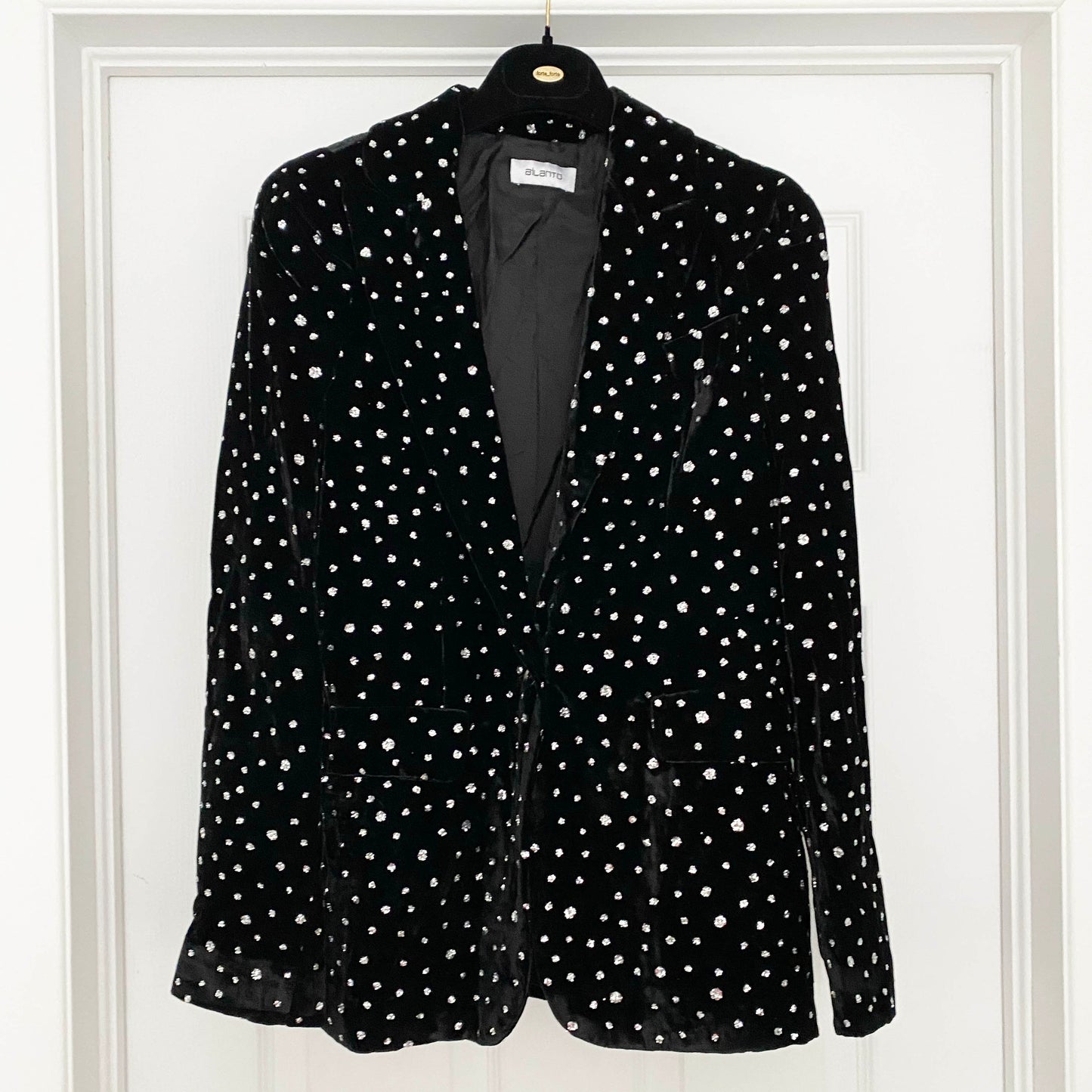 Blazer à paillettes en velours Ailanto, taille XS