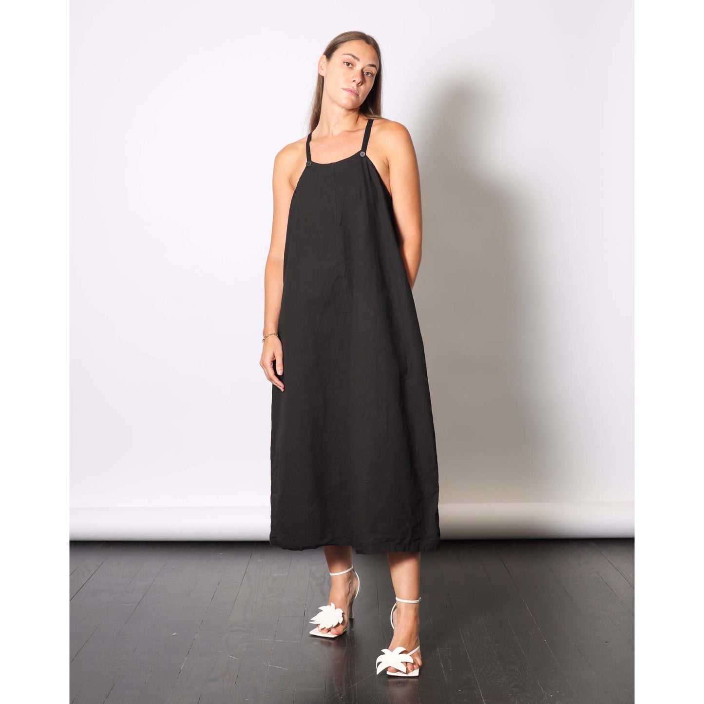 Album di Famiglia "Salopette" Dress in Black, size Small
