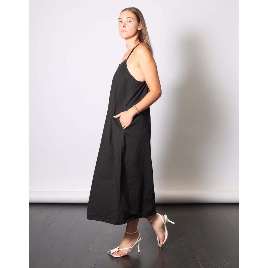 Album di Famiglia "Salopette" Dress in Black, size Small