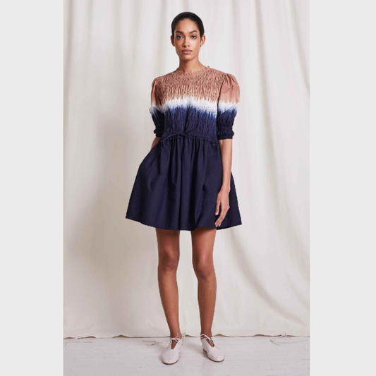 Apiece Apart "Aldea" Shibori Dyed Mini Dress, size small