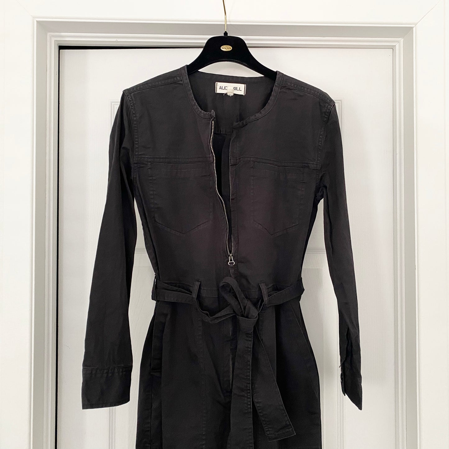 Alex Mill "Jo" Belted Jumpsuit in Black, size XS