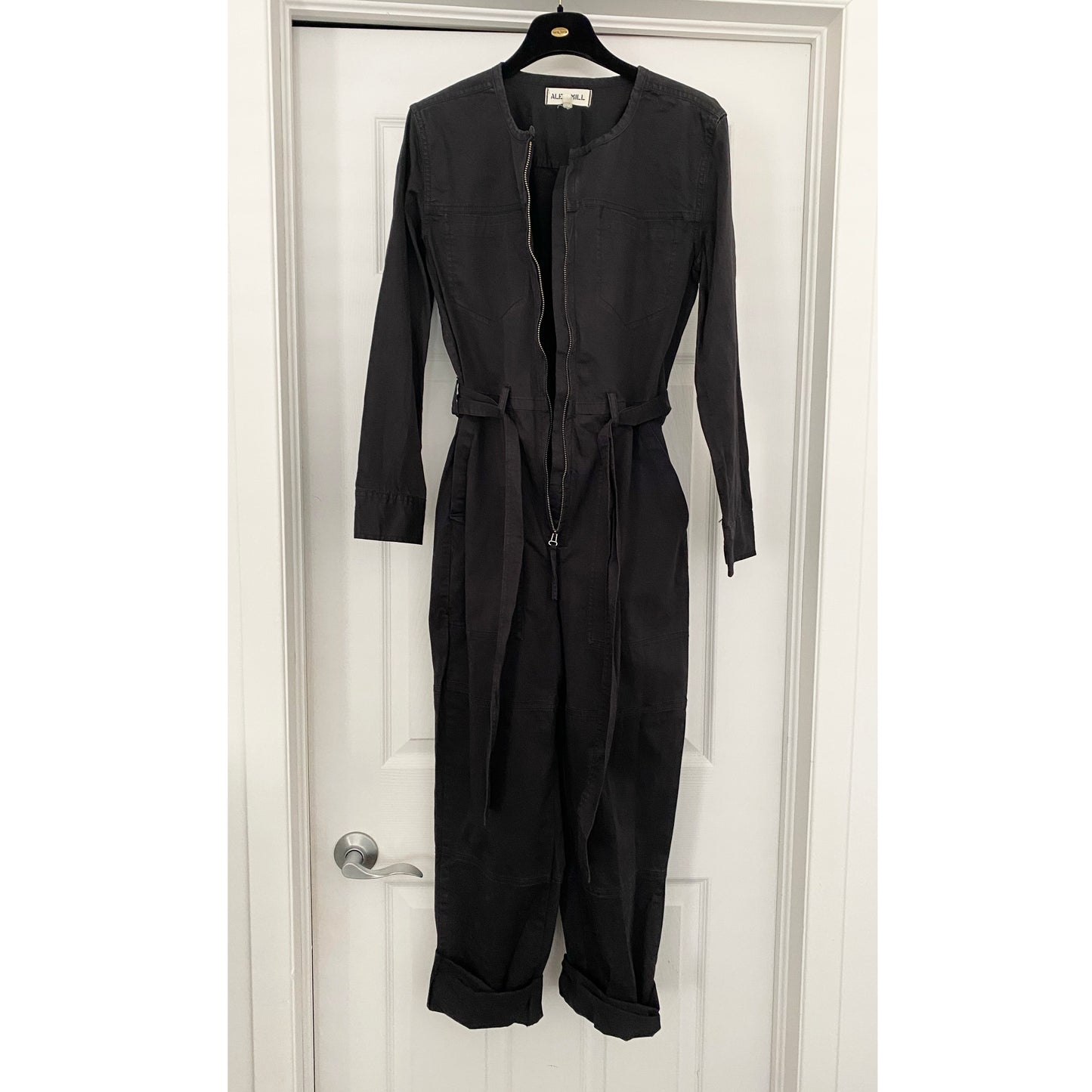 Alex Mill "Jo" Belted Jumpsuit in Black, size XS