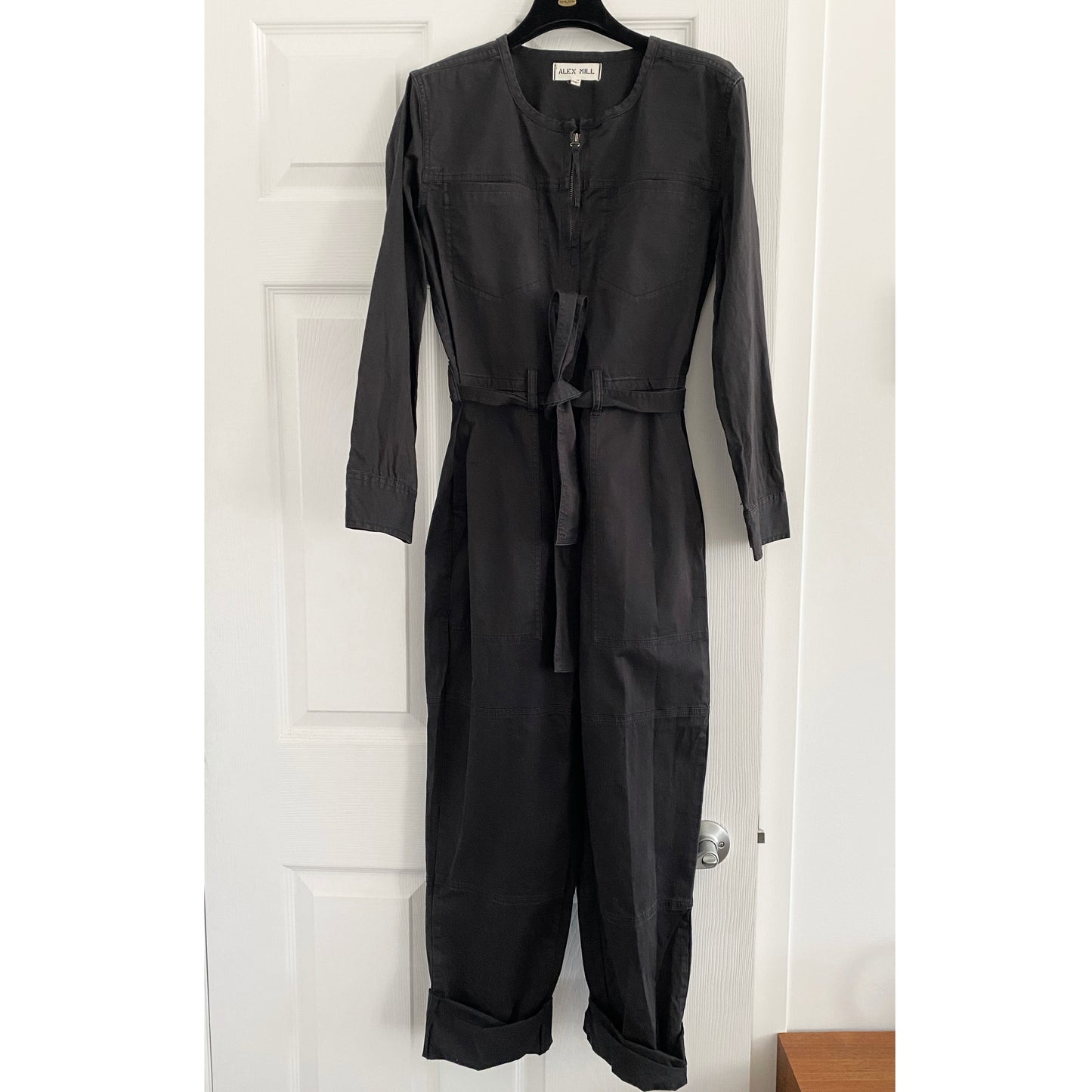 Alex Mill "Jo" Belted Jumpsuit in Black, size XS