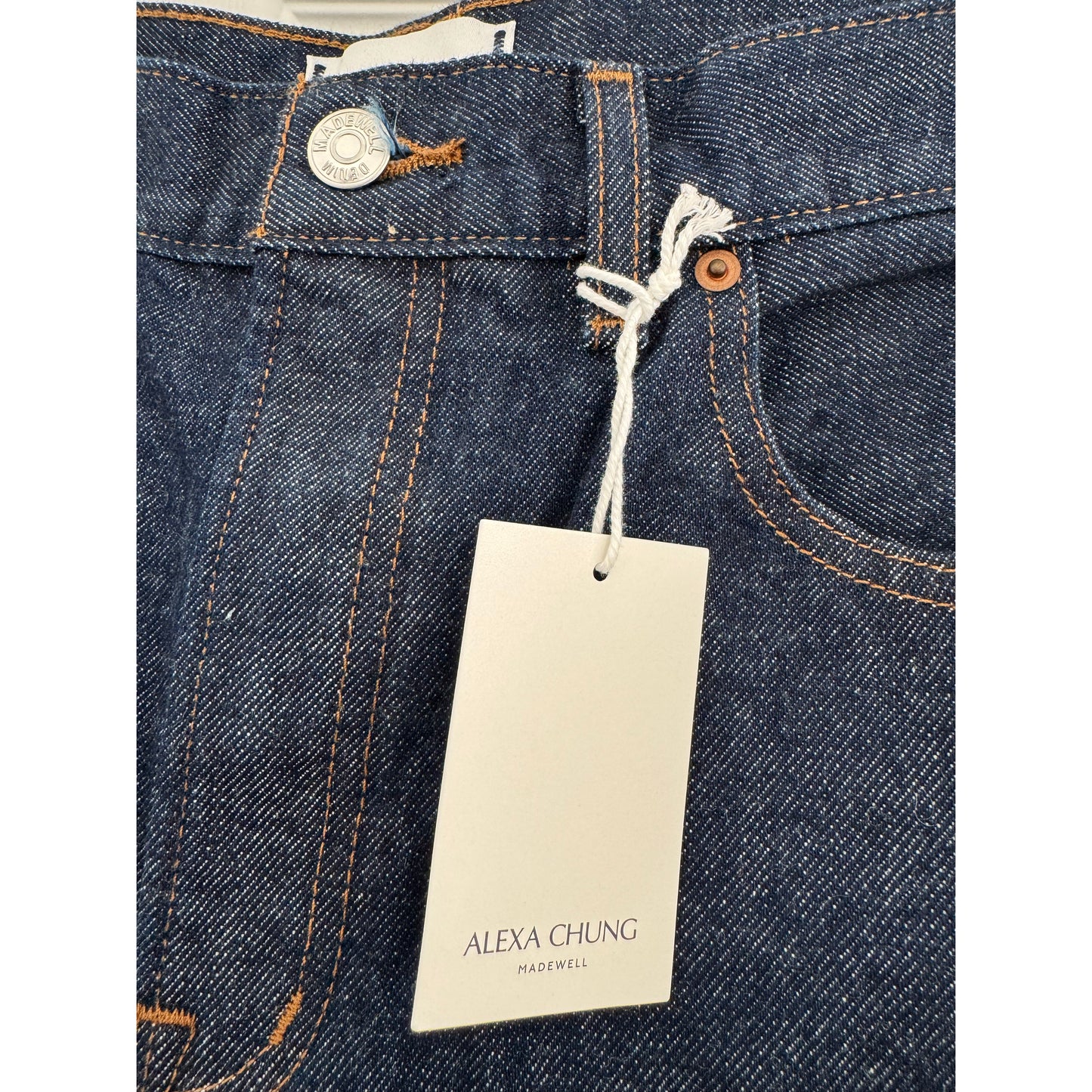 Alexa Chung x Madewell "Franny" Straight Jean in Rinse Wash, size 28
