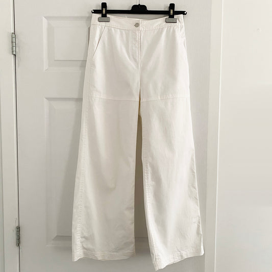 T by Alexander Wang White Wide Leg Crop Pant, size 2