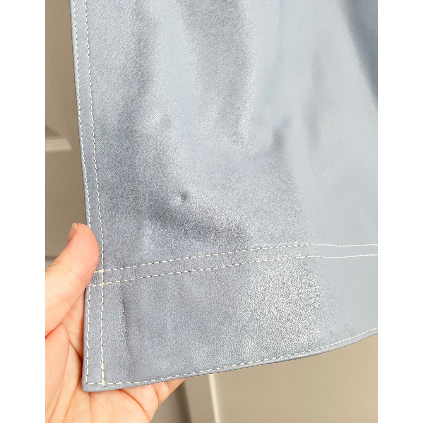 Alice McCall Blue Leather Skirt, size 8UK/4US