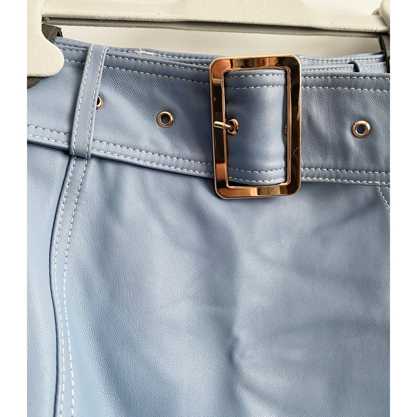 Alice McCall Blue Leather Skirt, size 8UK/4US