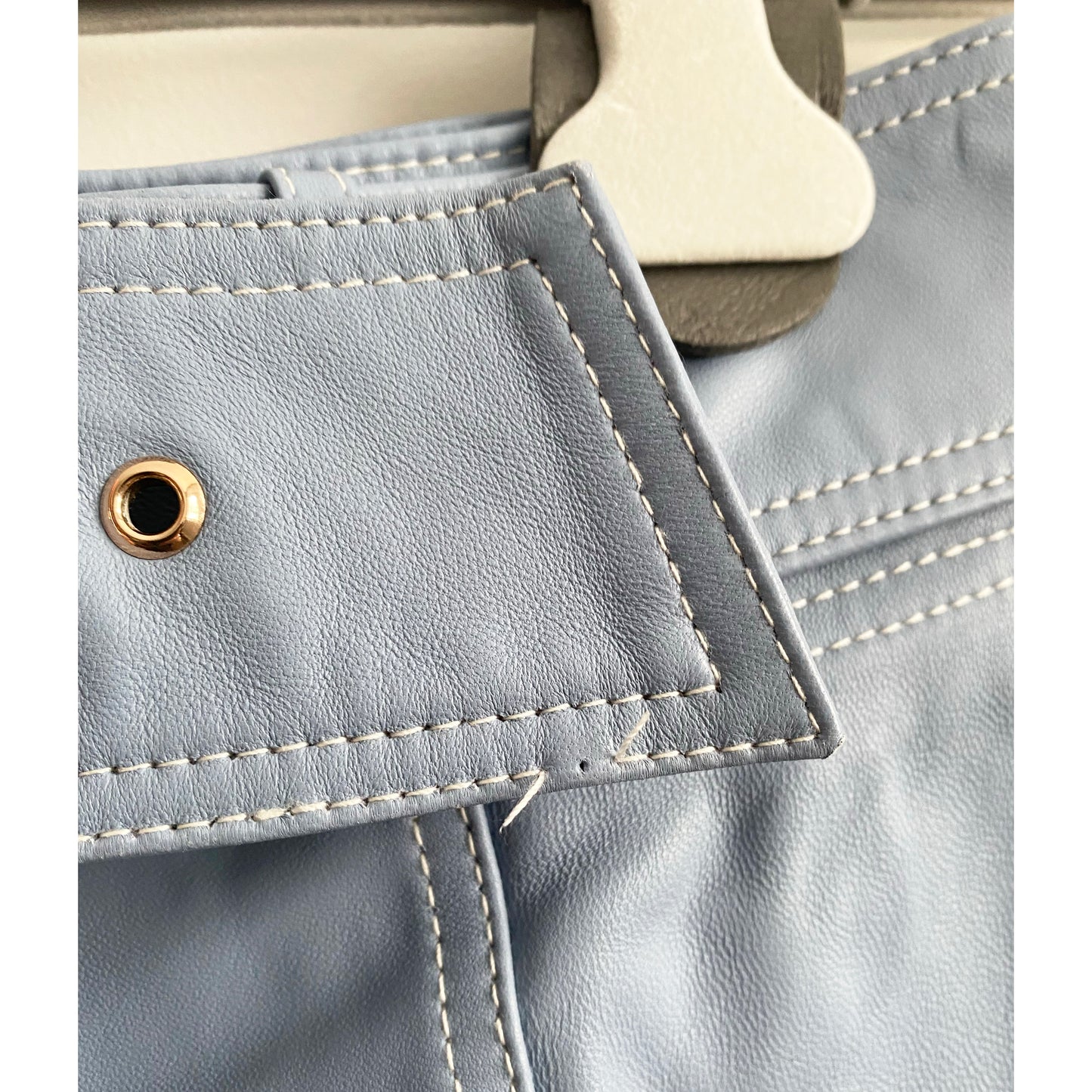 Alice McCall Blue Leather Skirt, size 8UK/4US