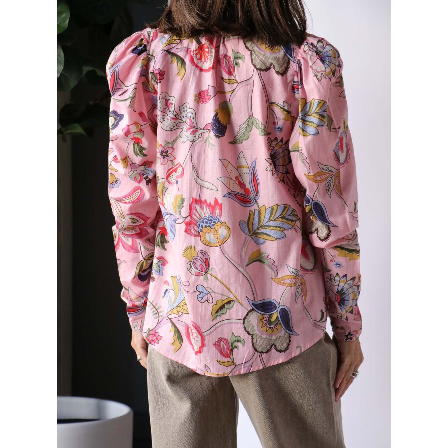 Alix of Bohemia "Amaro Blossom" Blouse in Pink Cherry, size XS