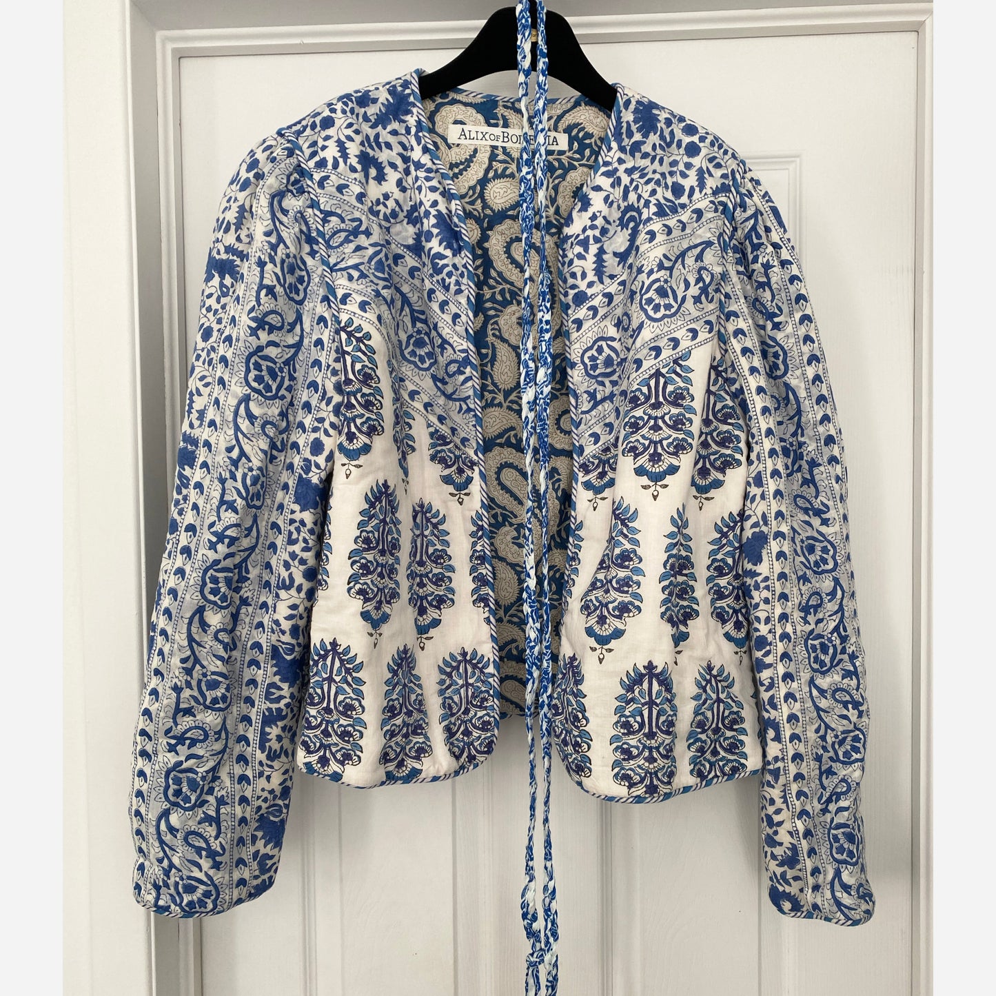 Alix of Bohemia "Hudson" Printed Jacket in Blue, size Medium