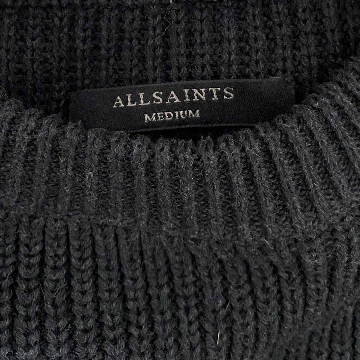 All Saints "Aria" Laced Cotton Sweater in Faded Black, size Medium (fits like M/L)