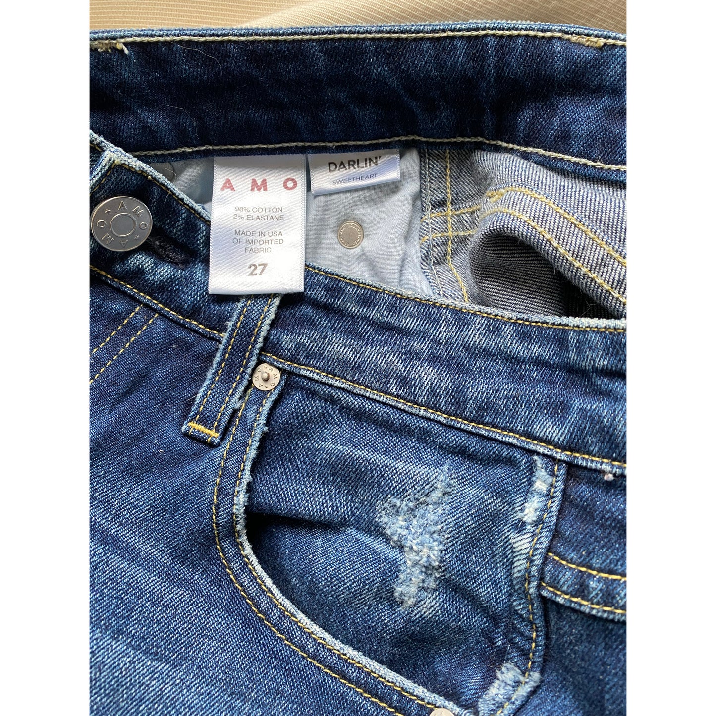 Jean skinny AMO « Darlin » bleu « sweetheart », taille 27